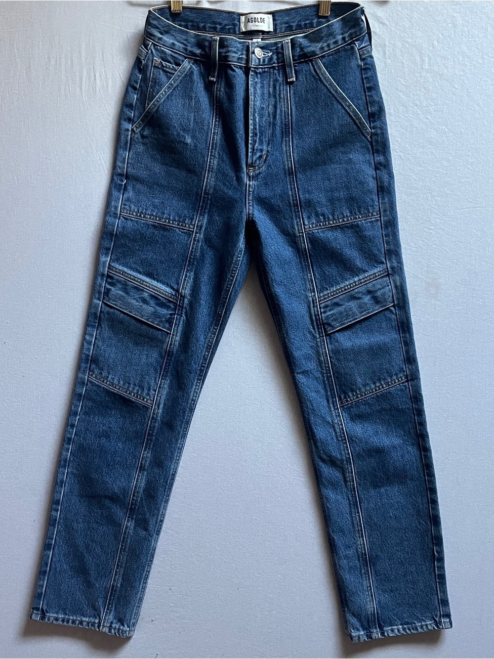 AGOLDE Organic Cotton Cooper Cargo Utility Straight Leg Jeans Size 24